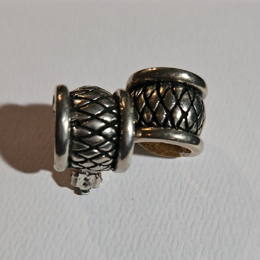 Silver Textured Clip On Earrings